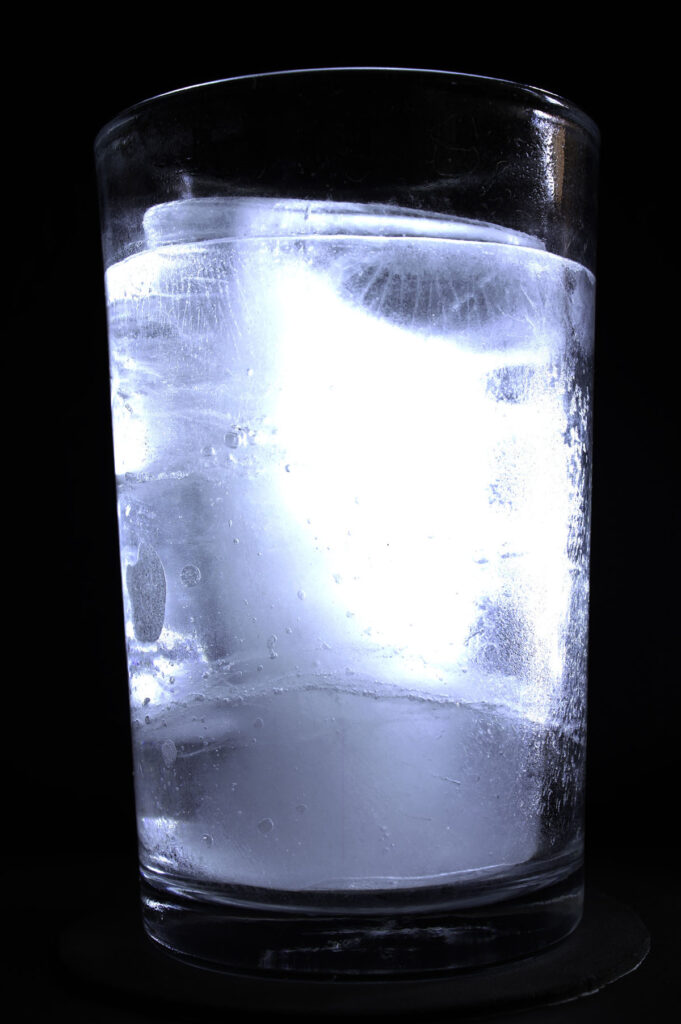 agua congelada