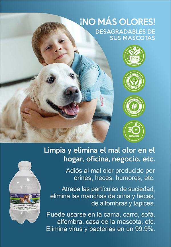 NO MAS OLORES MASCOTAS